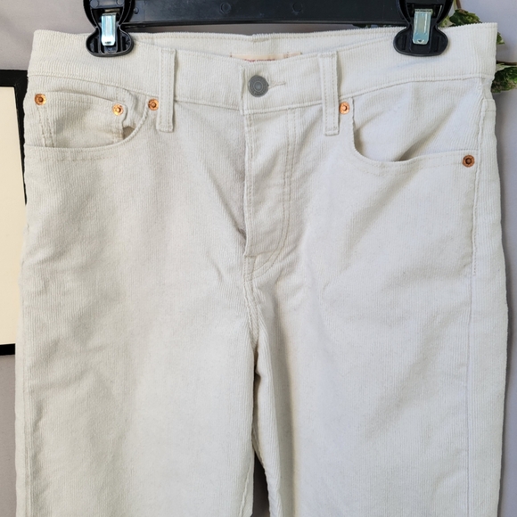 Levi's Wedgie Straight Corduroy Pants Ivory 29 - Picture 4 of 13
